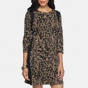 London Times Elegant Black and Gold Dress